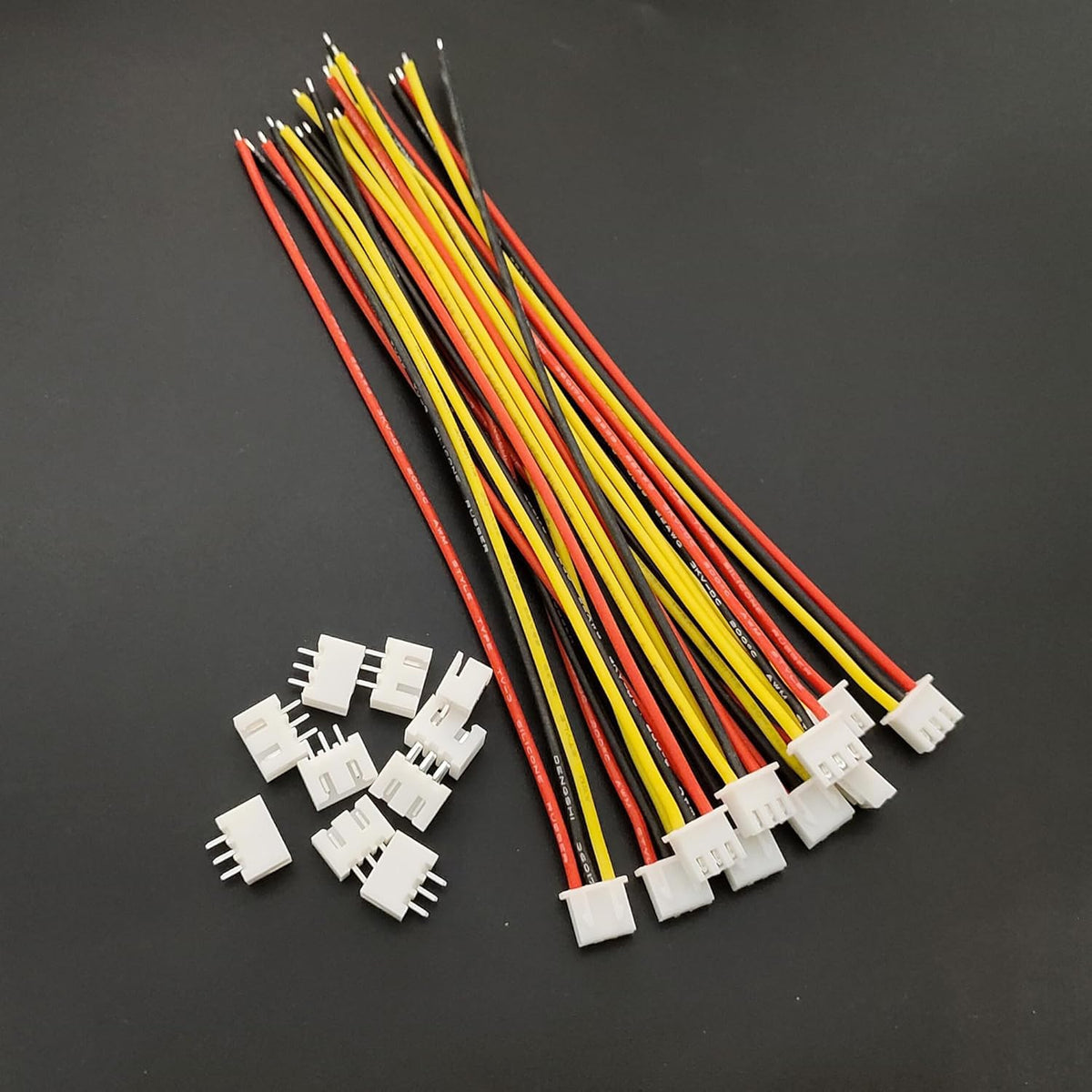 50Pcs 25Pairs JST-XH Connector Kit 2.54mm 3 Pin Male Female with Flat Wire Cable 300mm D251