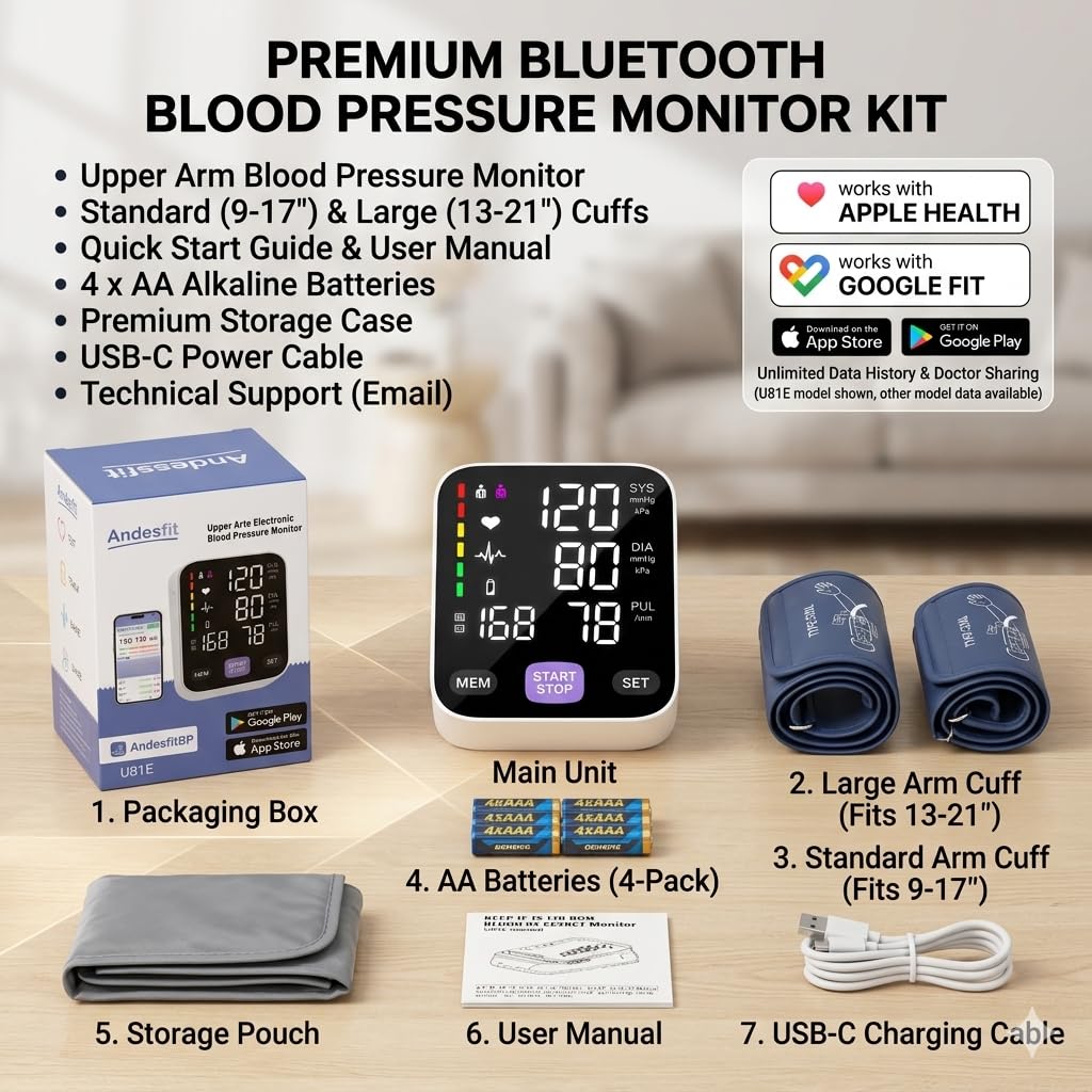 Upper Arm Blood Pressure Monitor with 21" XL Cuff N10290