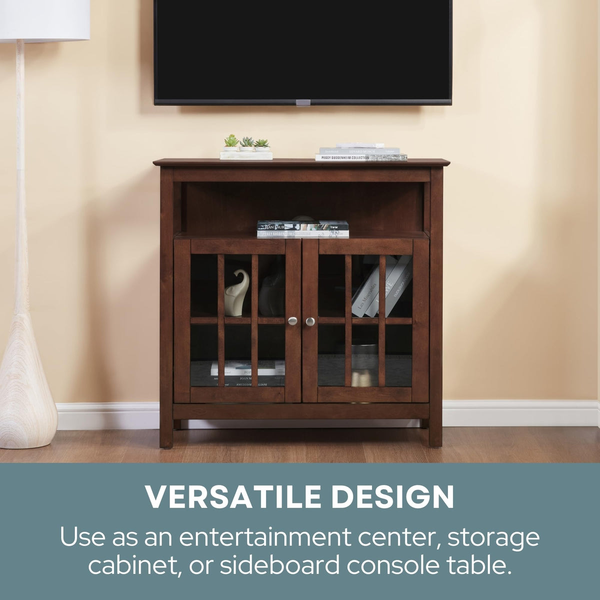 Espresso TV Stand with Shelves L418