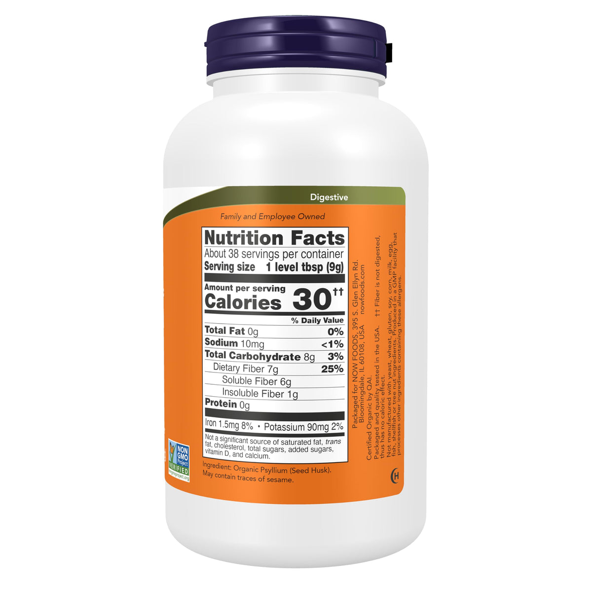 Organic Psyllium Husk Powder 12 oz U3012