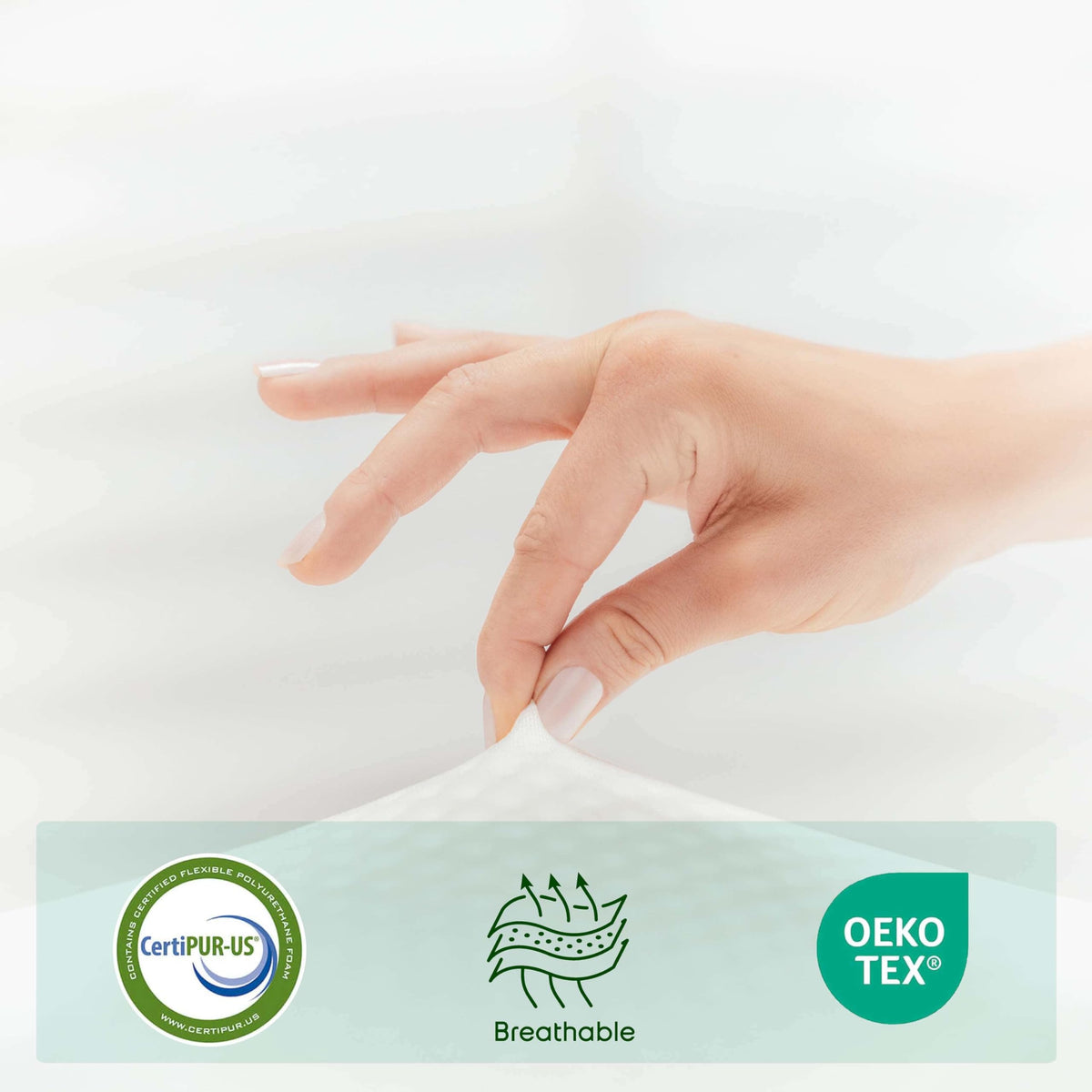 Green Tea 8 Inch Cooling Graphite Memory Foam Twin Mattress V183790