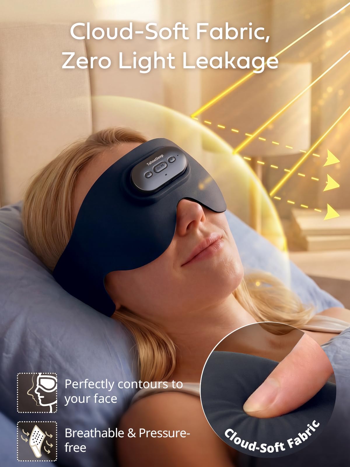 Ultra-Thin Adjustable Sleep Mask with Bluetooth 5.4 T435