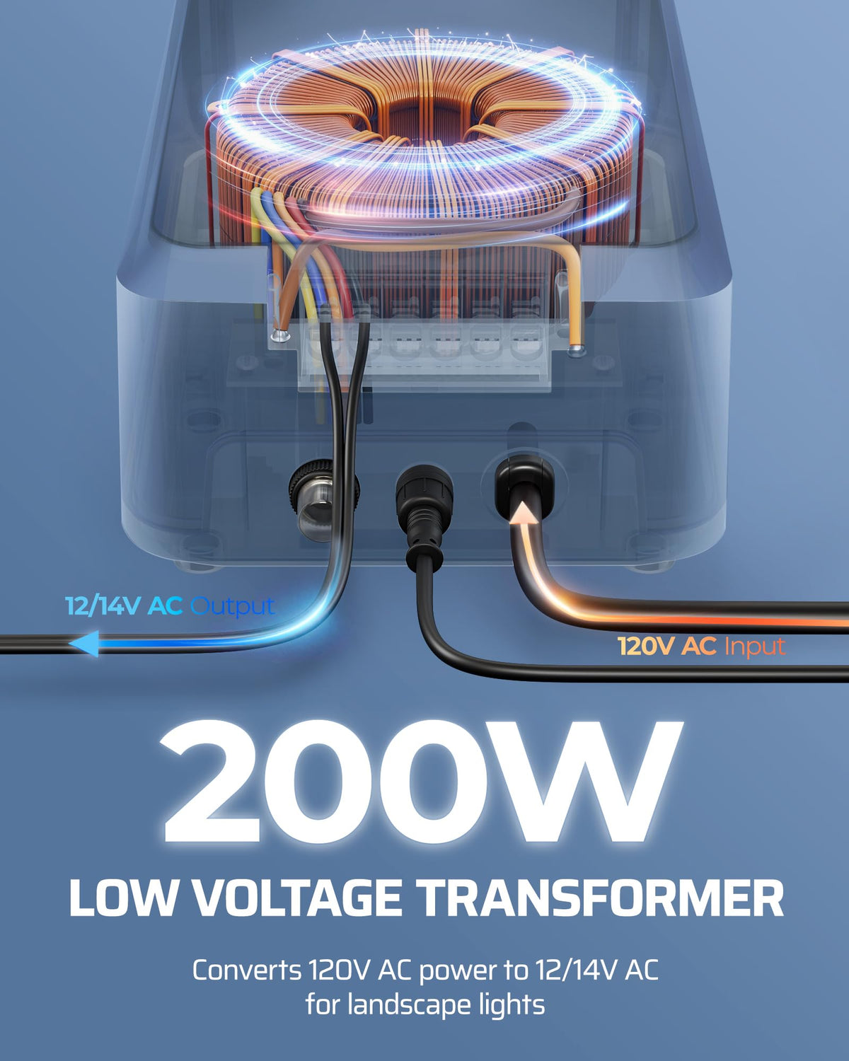 200W Outdoor Low Voltage Transformer J882