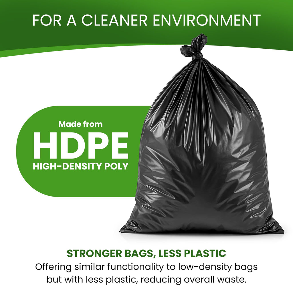 Black 40-45 Gallon Trash Bags, 200 Count K8394