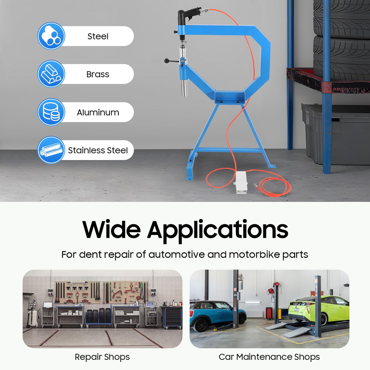 Pneumatic Planishing Hammer with Stand and Foot Pedal S66849