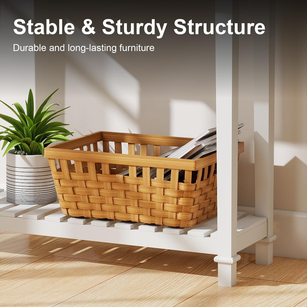 Narrow Console Table with 2 Drawers and Shelf Q532