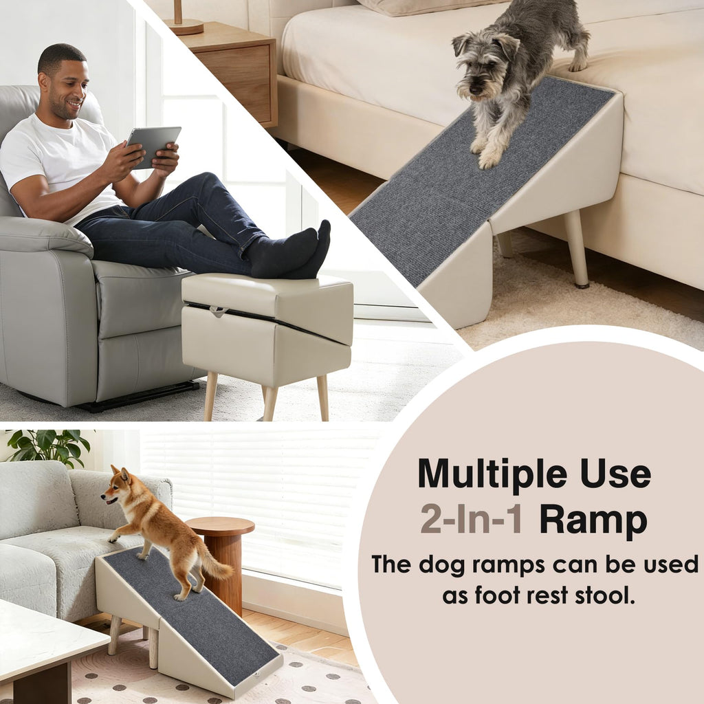 Foldable Non-Slip Wooden Dog Ramp Ottoman H763815