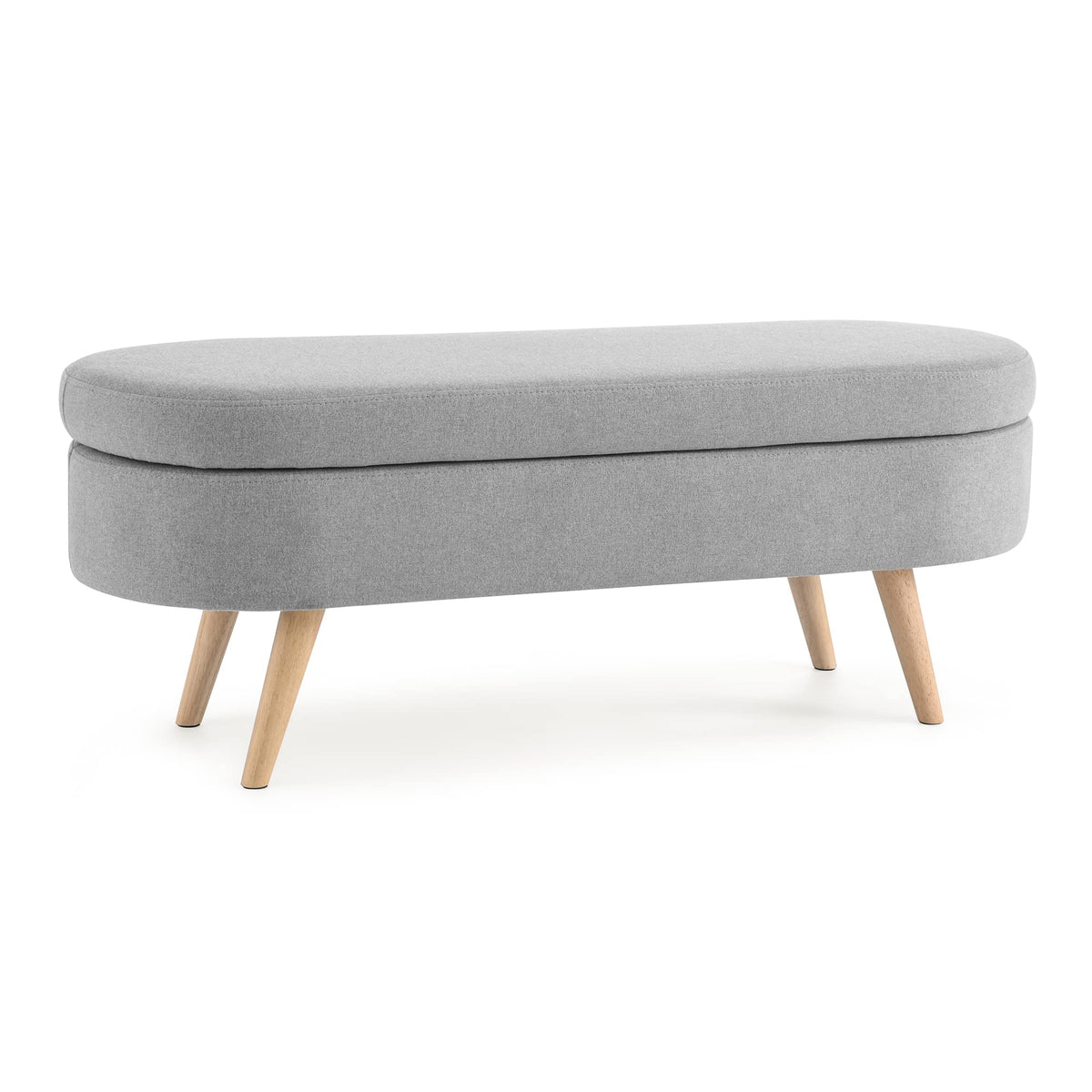 Oval Storage Bench with Rubber Wood Legs D49335