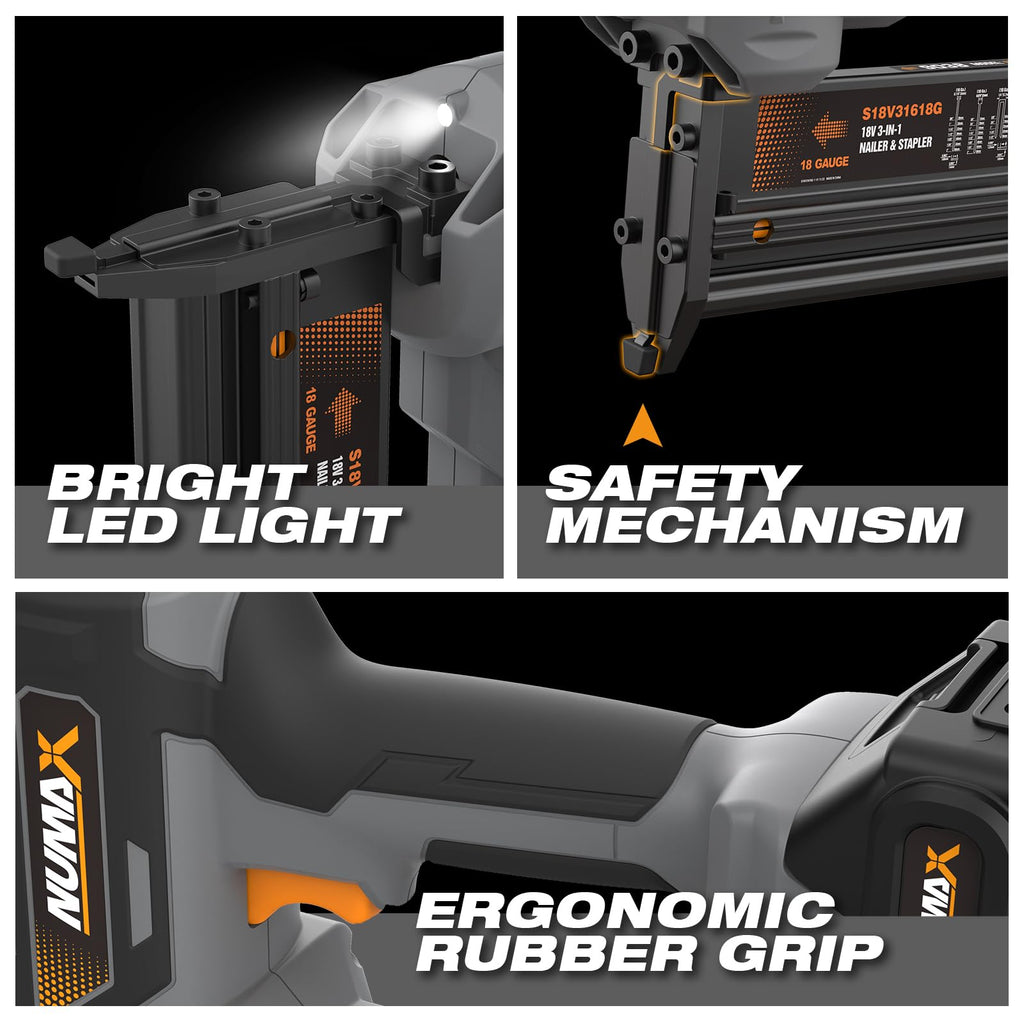 18V Cordless 3-in-1 Nail Gun Kit B54447