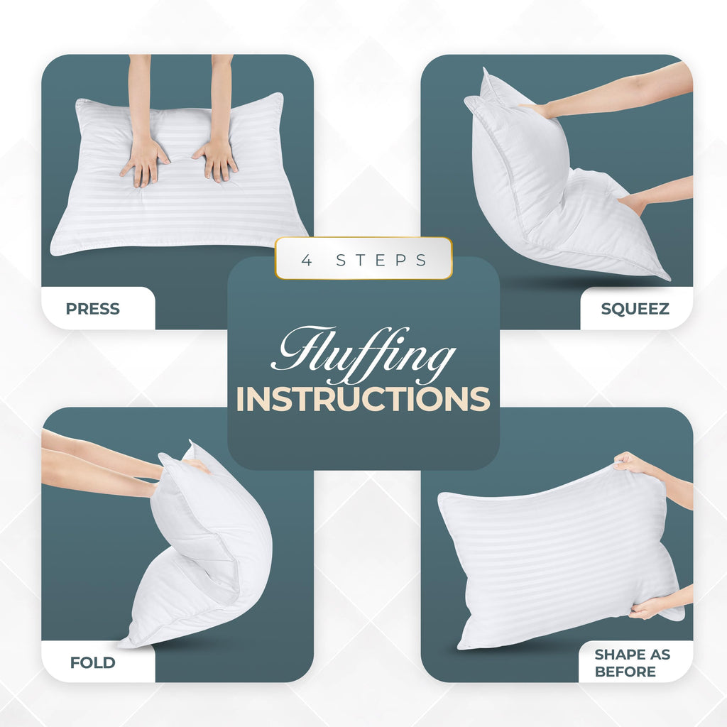 Queen Size Set of 2 Bed Pillows U1882