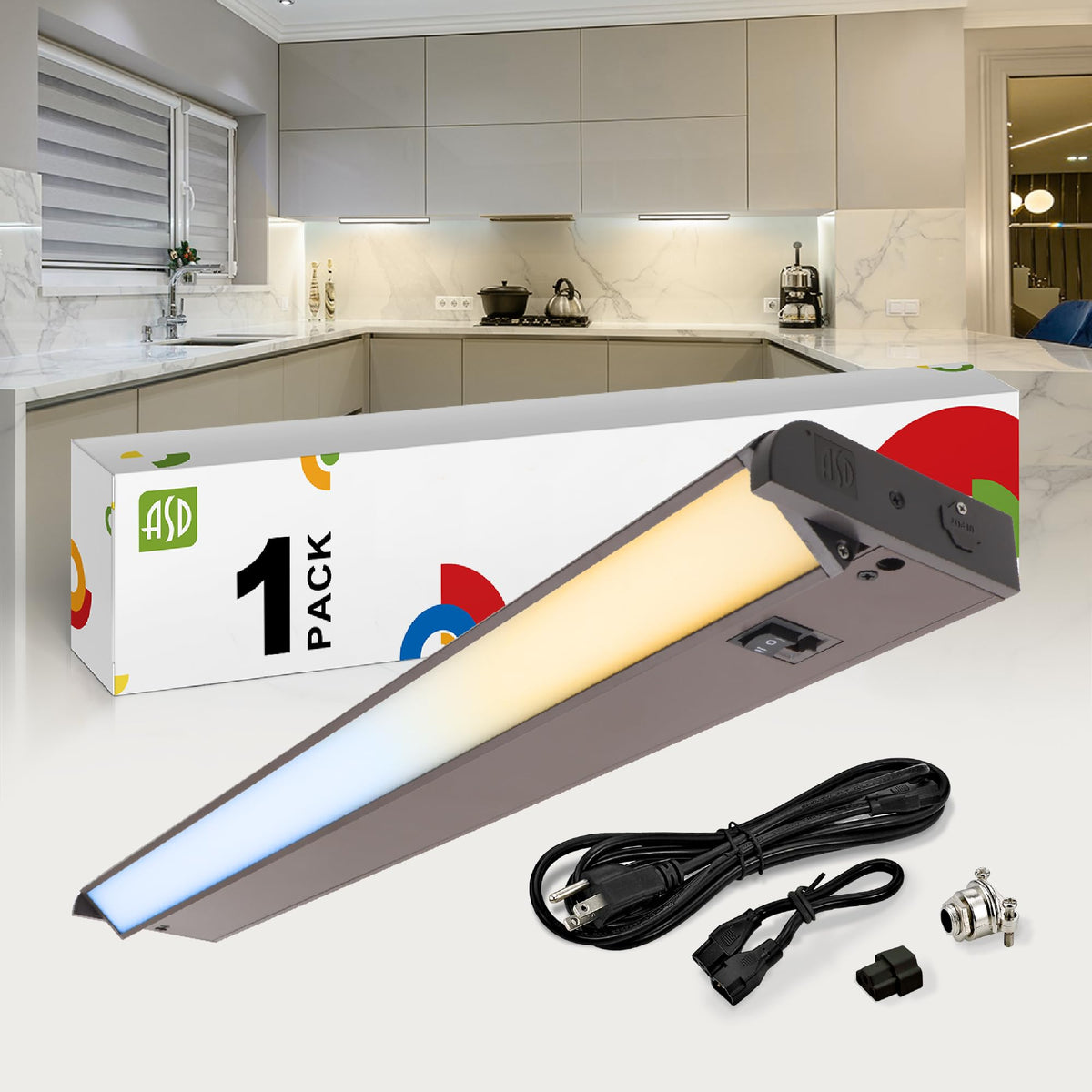 24 Inch Dimmable Linkable LED Under Cabinet Lighting A304847