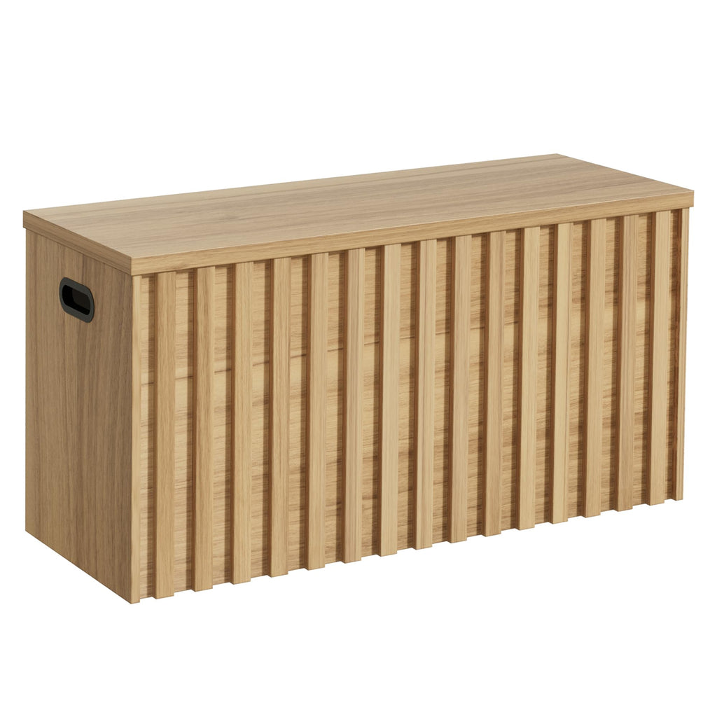Wood Storage Bench with 2 Safety Hinges E2056