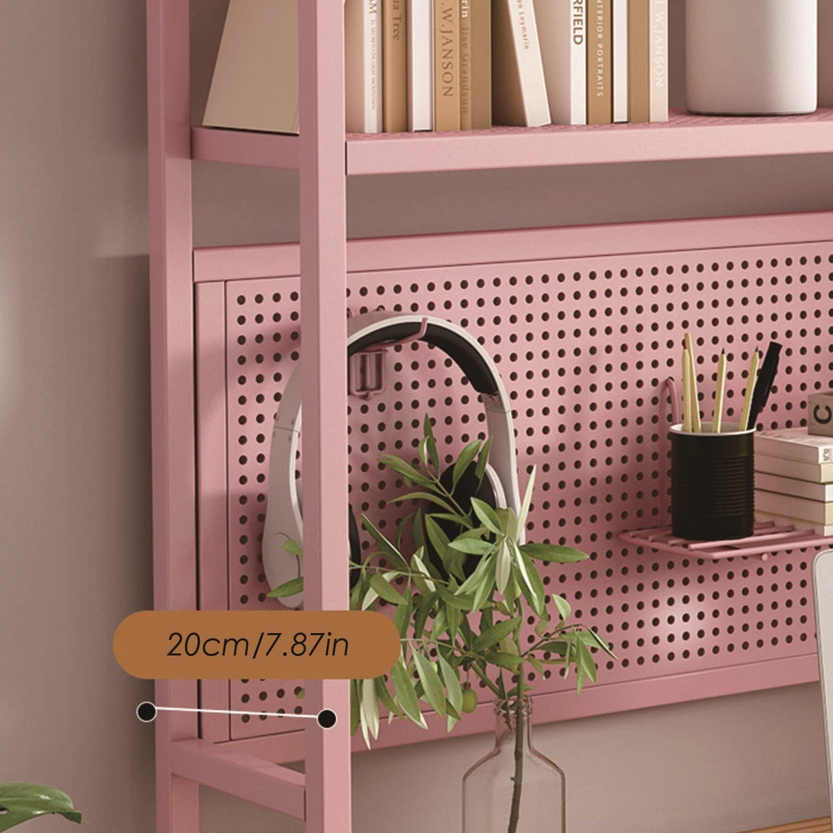 White Metal Desktop Bookshelf A6217