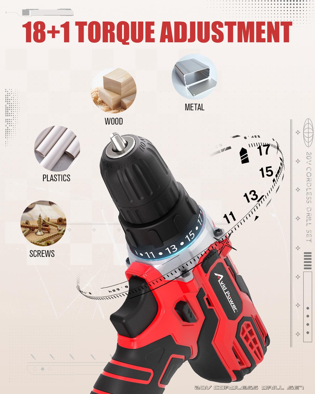20V Cordless Drill Set with Battery & Charger B983634
