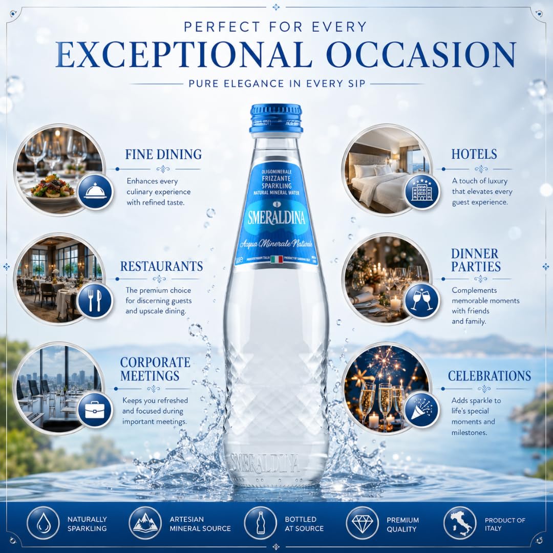 Sparkling Natural Mineral Water 11.2 fl oz Pack of 12 Y52402