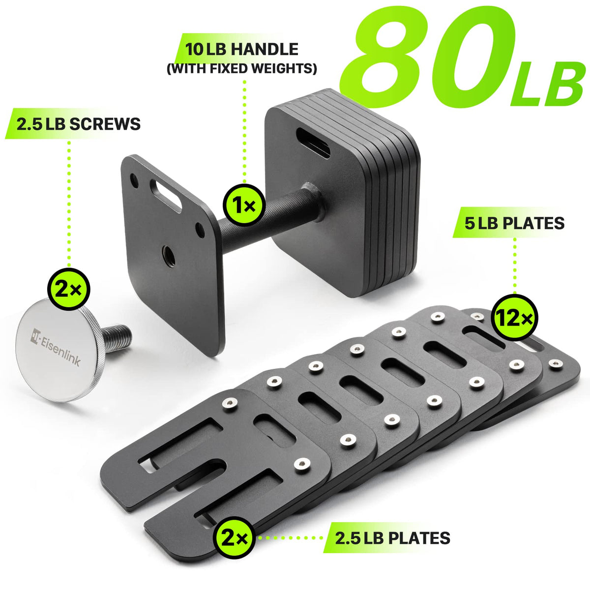 Adjustable Dumbbell Set 10-50lb Z27306