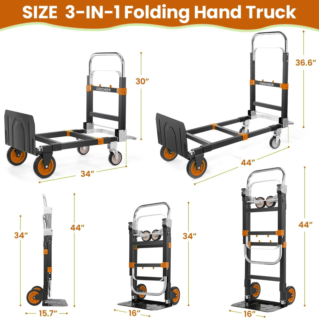 Folding Hand Truck Orange U8587