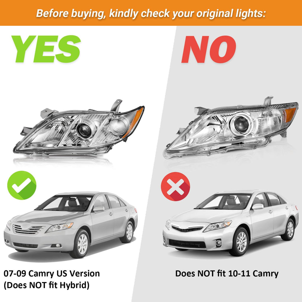 Anti-Fogging Headlights Assembly for Toyota Camry B62846