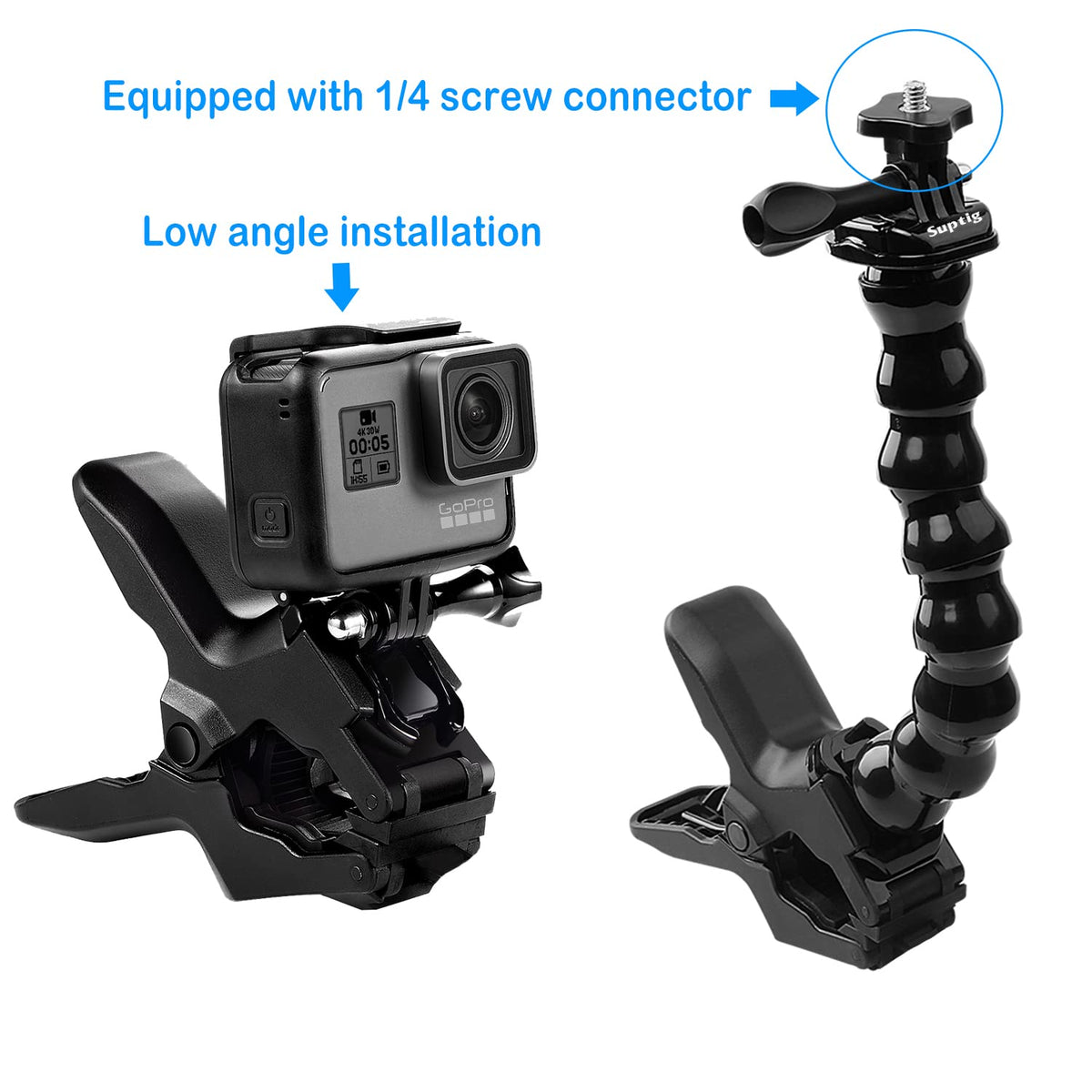 Jaws Flex Clamp Mount Gooseneck Mount for Action Camera L193