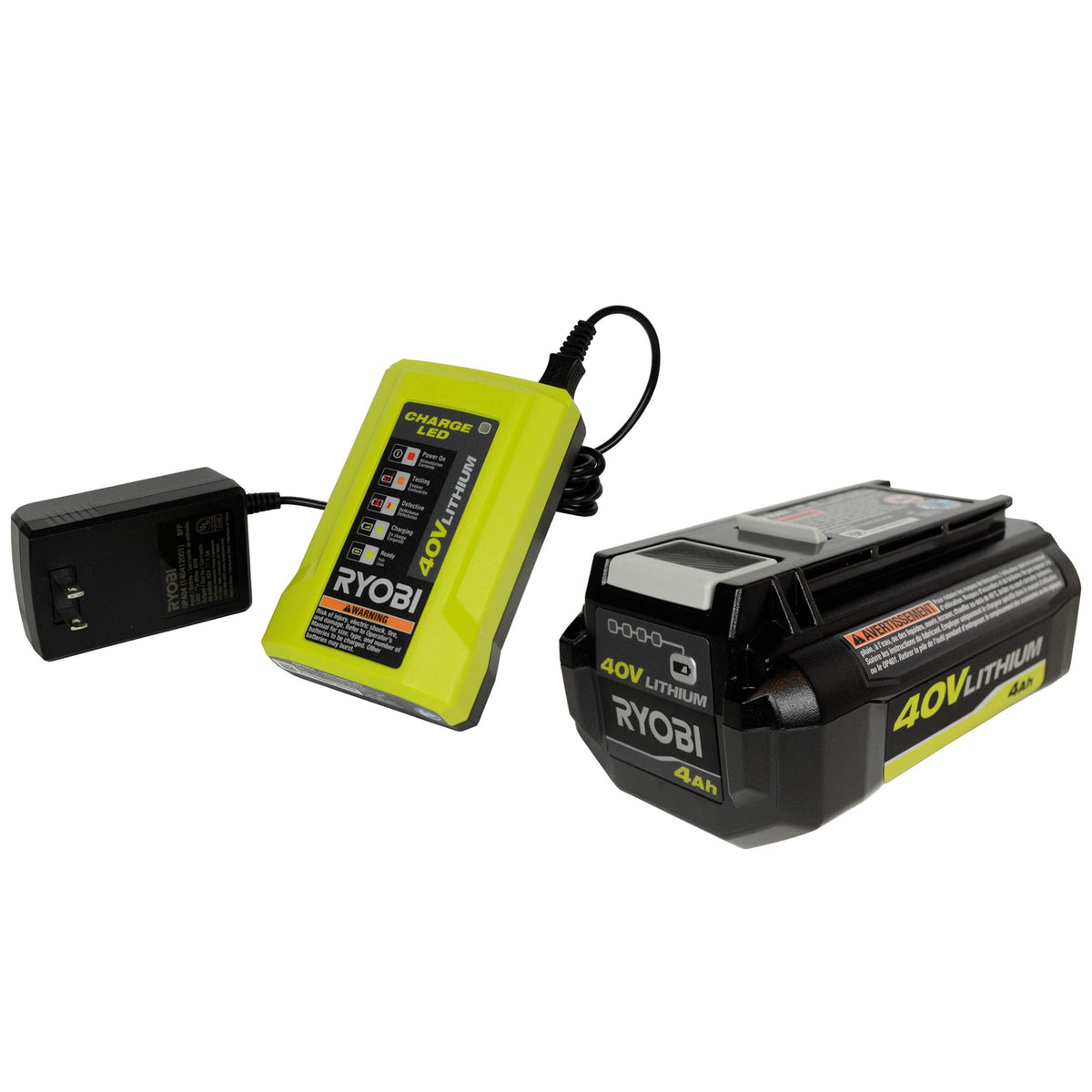 40 Volt Battery Charger and 4.0 Ah Lithium-ion Battery N513