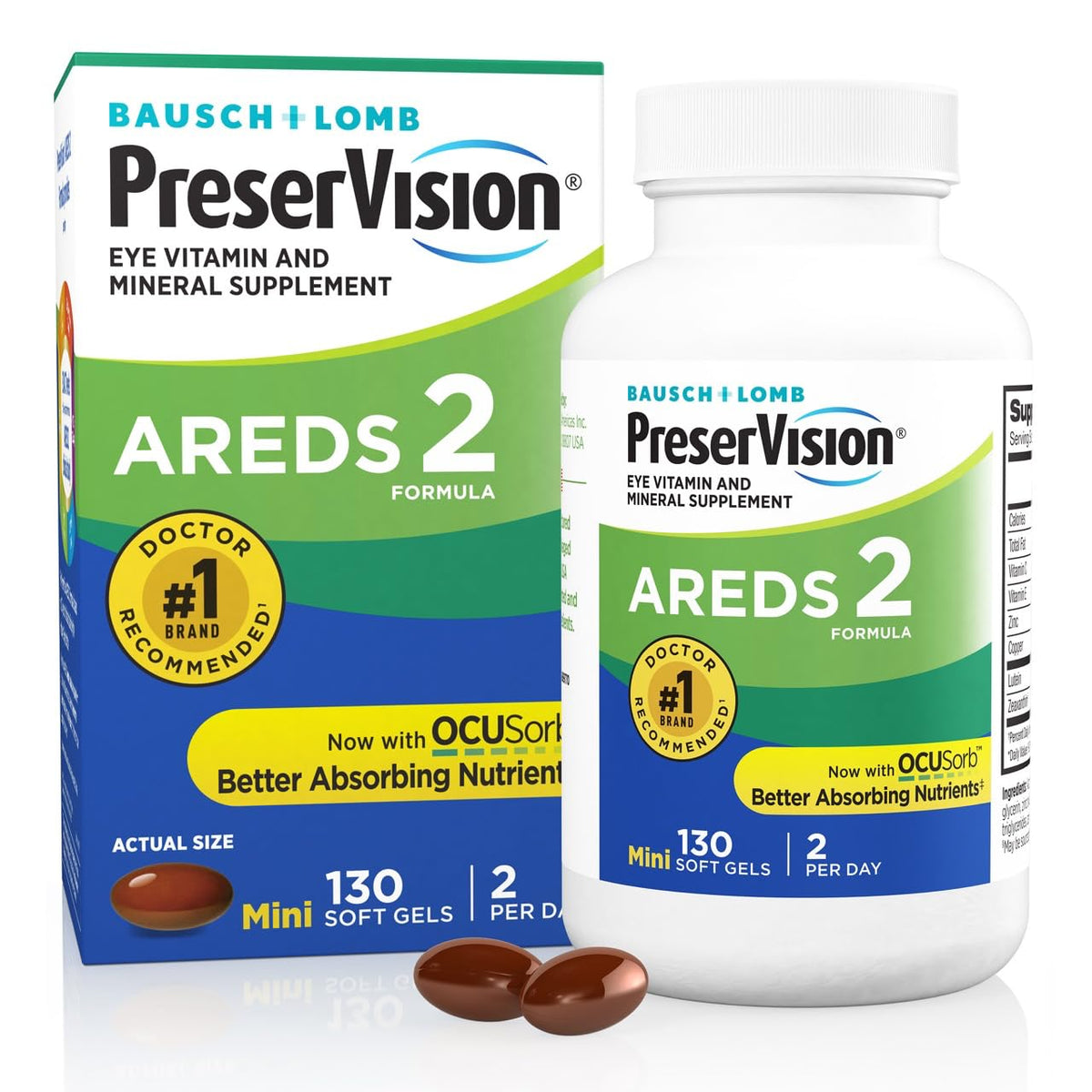 Lutein Zeaxanthin Eye Vitamins 130 Softgels H123