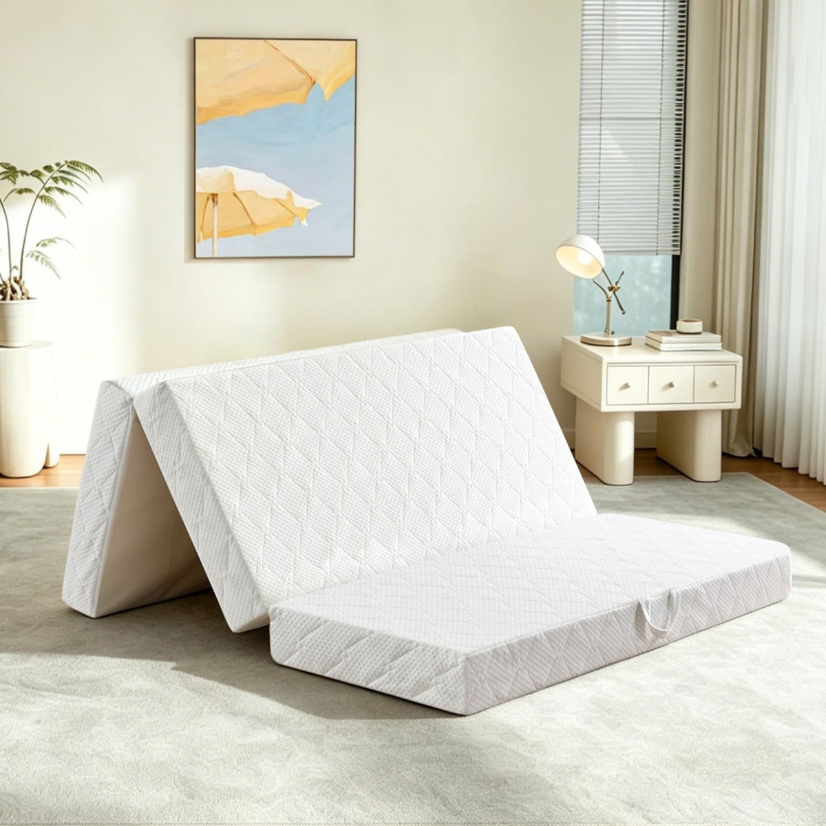 Queen Size Folding Memory Foam Tri-fold Mattress W209