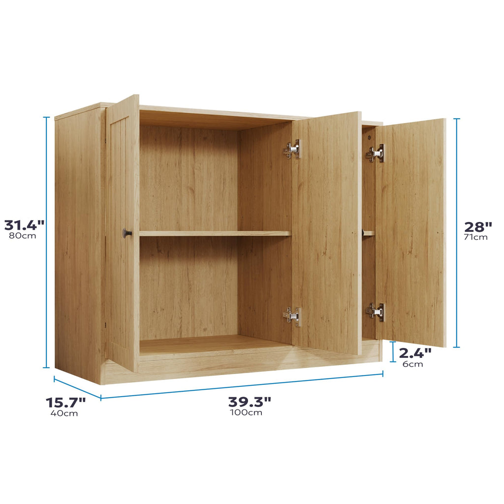 Buffet Cabinet with 3 Doors and Adjustable Shelf K10748