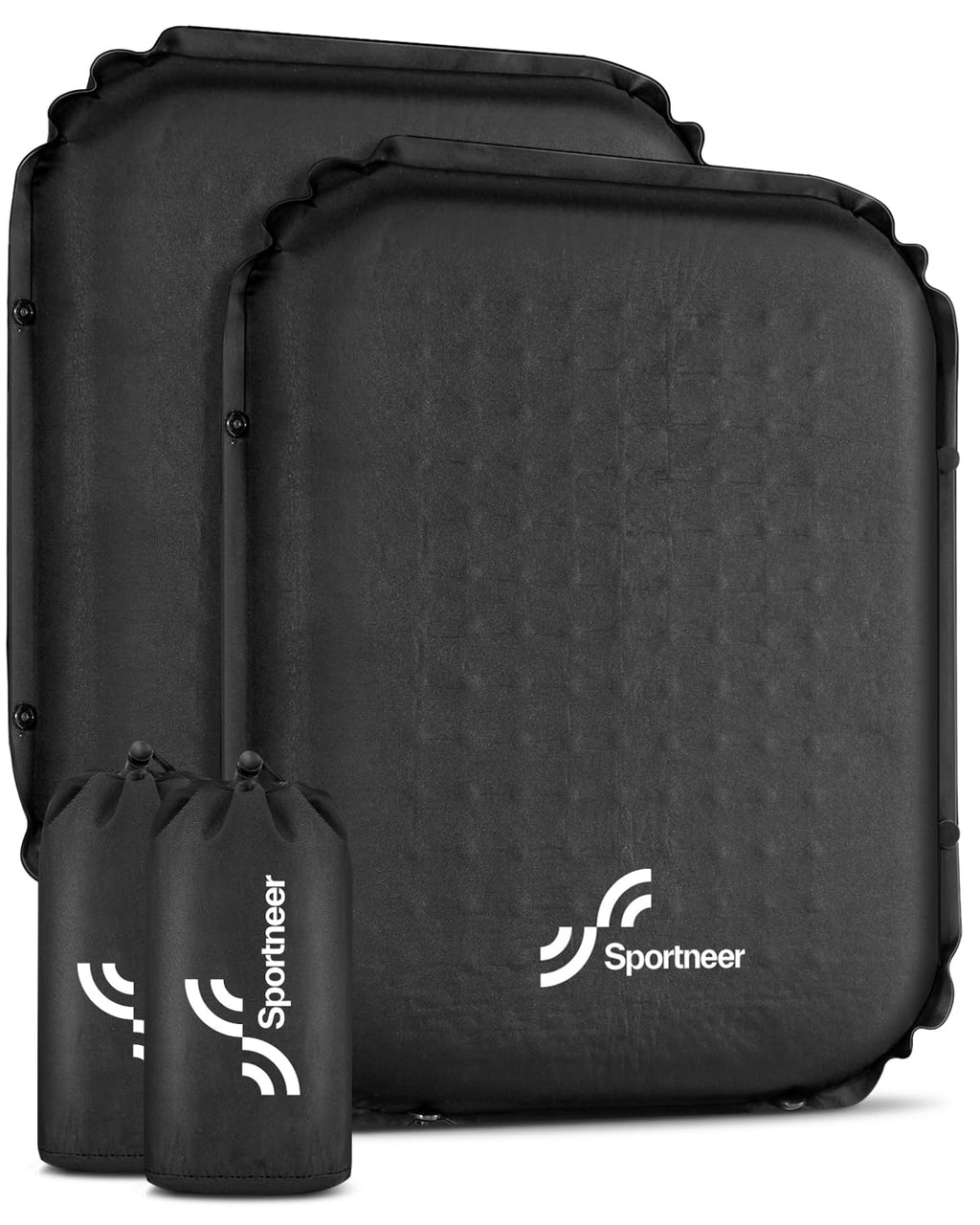 Inflatable Self-Inflating 2" High Rebound Foam Seat Cushion, 2 Pack E84591
