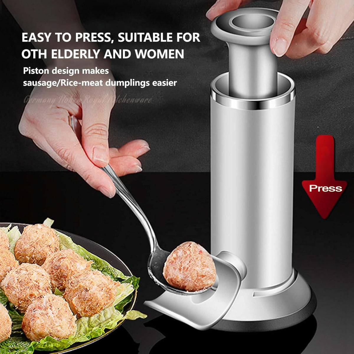 2 in 1 Vertical Sausage Stuffer with 2 Tubes J651