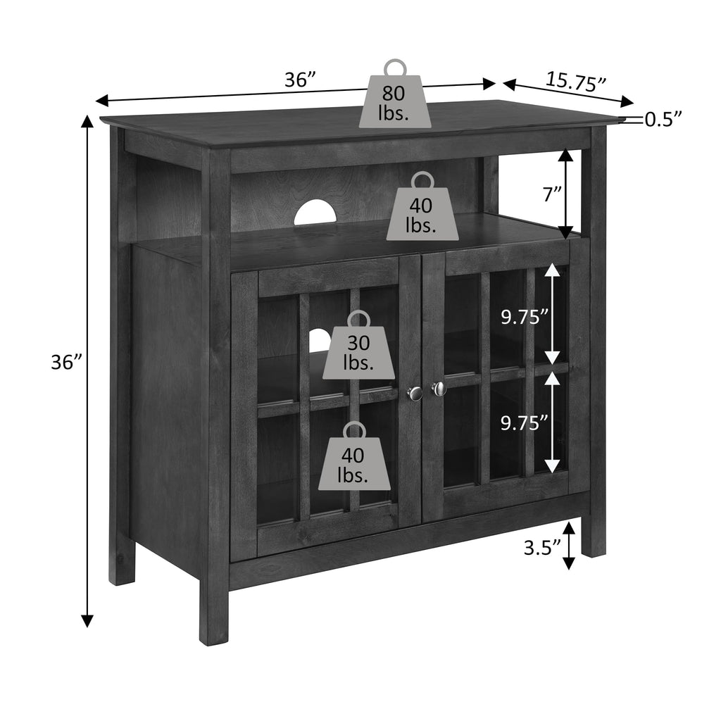 Espresso TV Stand with Shelves L418