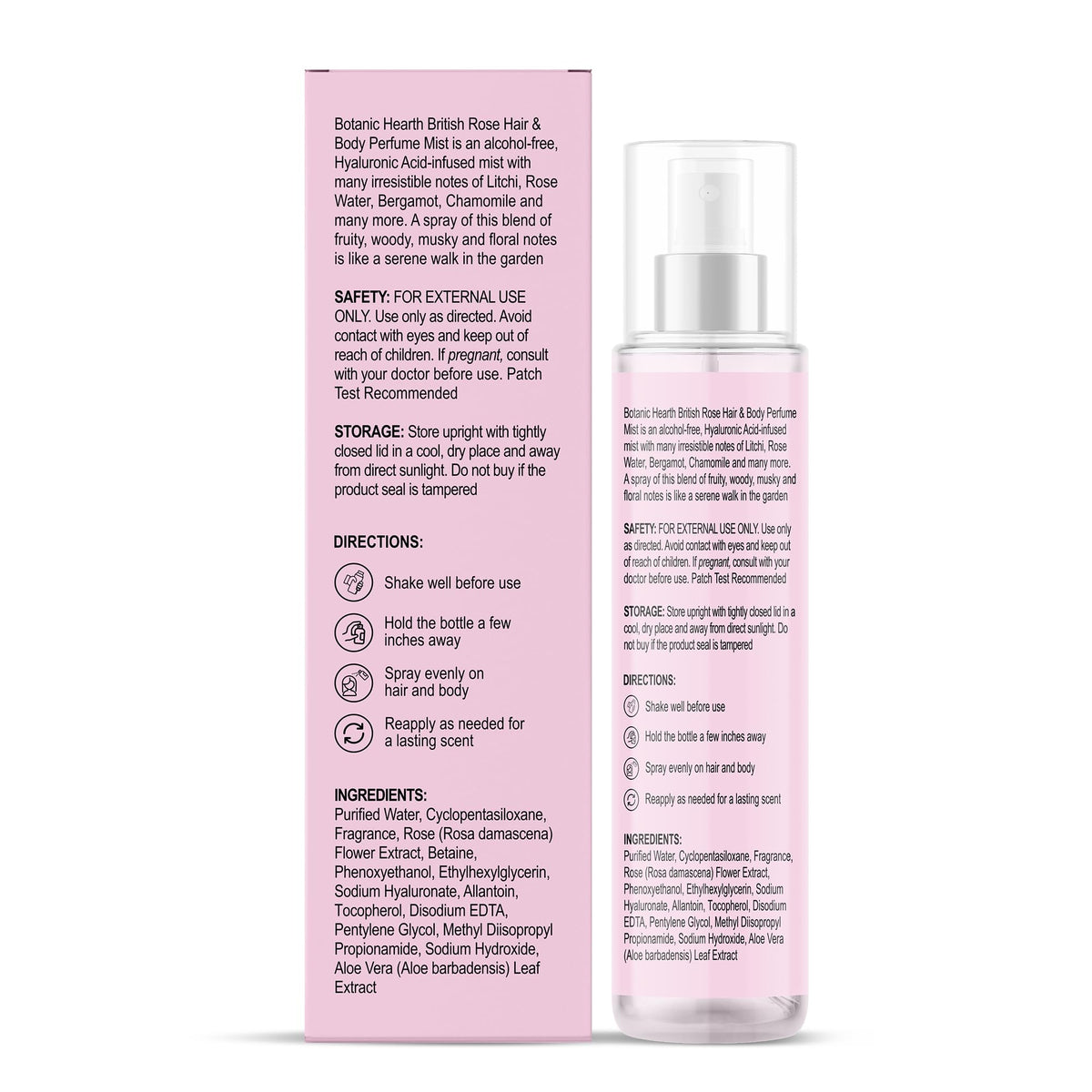 British Rose Body Spray & Hair Perfume 3.4oz T23197