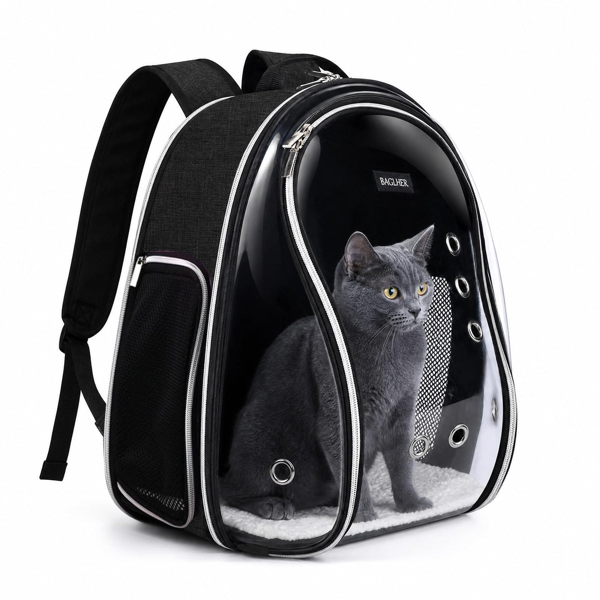 Cat Carrier Backpack Bubble 18 Lbs Black T1962