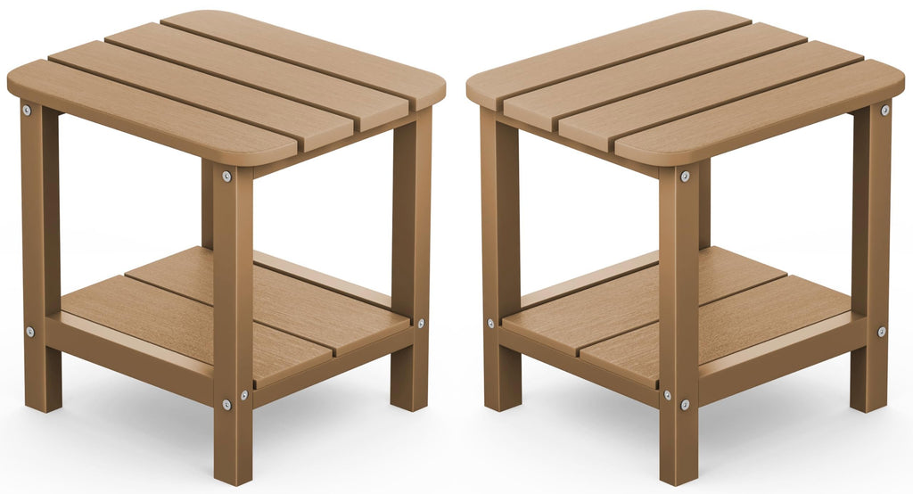 Brown Set of 2 Rectangular End Table C263624