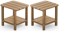 Brown Set of 2 Rectangular End Table C263624