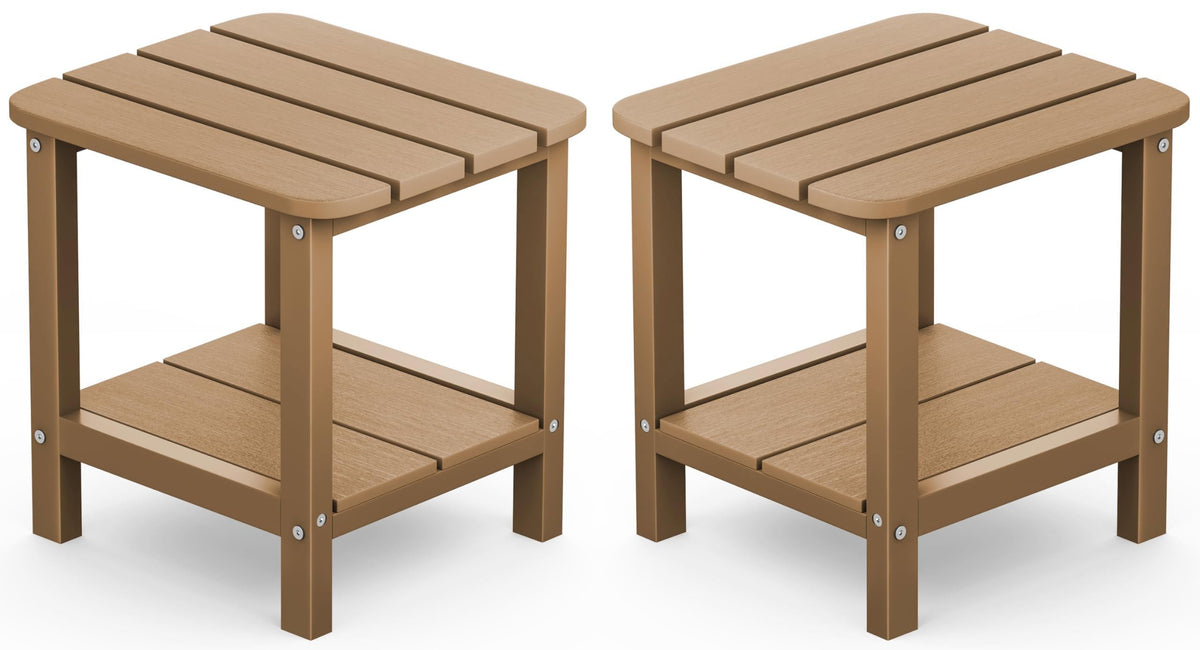 Brown Set of 2 Rectangular End Table C263624