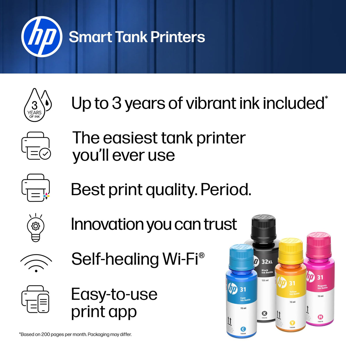 Wireless All-in-One Ink Tank Printer, Scanner, Fax, Copier C538863