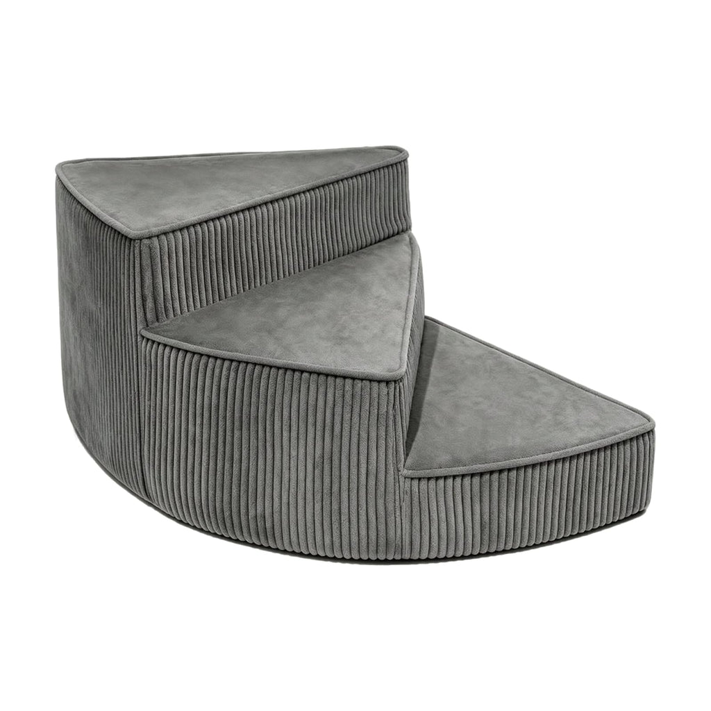 Portable Folding Pet Steps Ramp with Non Slip Base Dark Gray L887