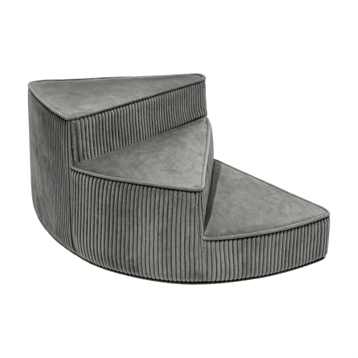 Portable Folding Pet Steps Ramp with Non Slip Base Dark Gray L887