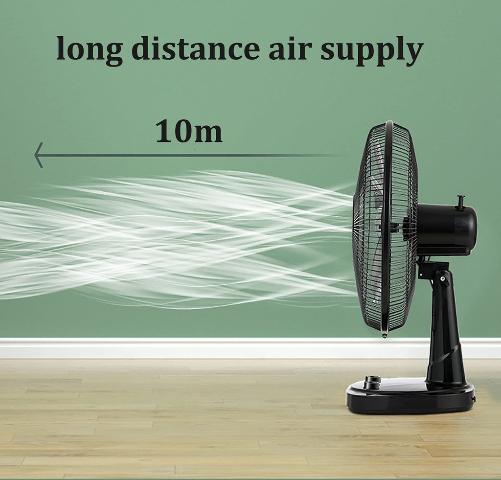 16-Inch 3 Speed 5 Blades Oscillating Pedestal Fan White G5834