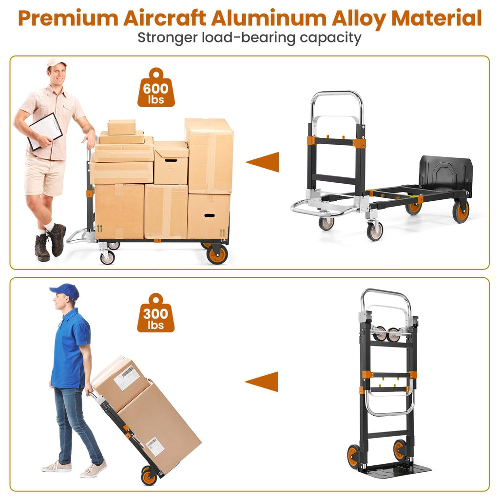 Folding Hand Truck Orange U8587