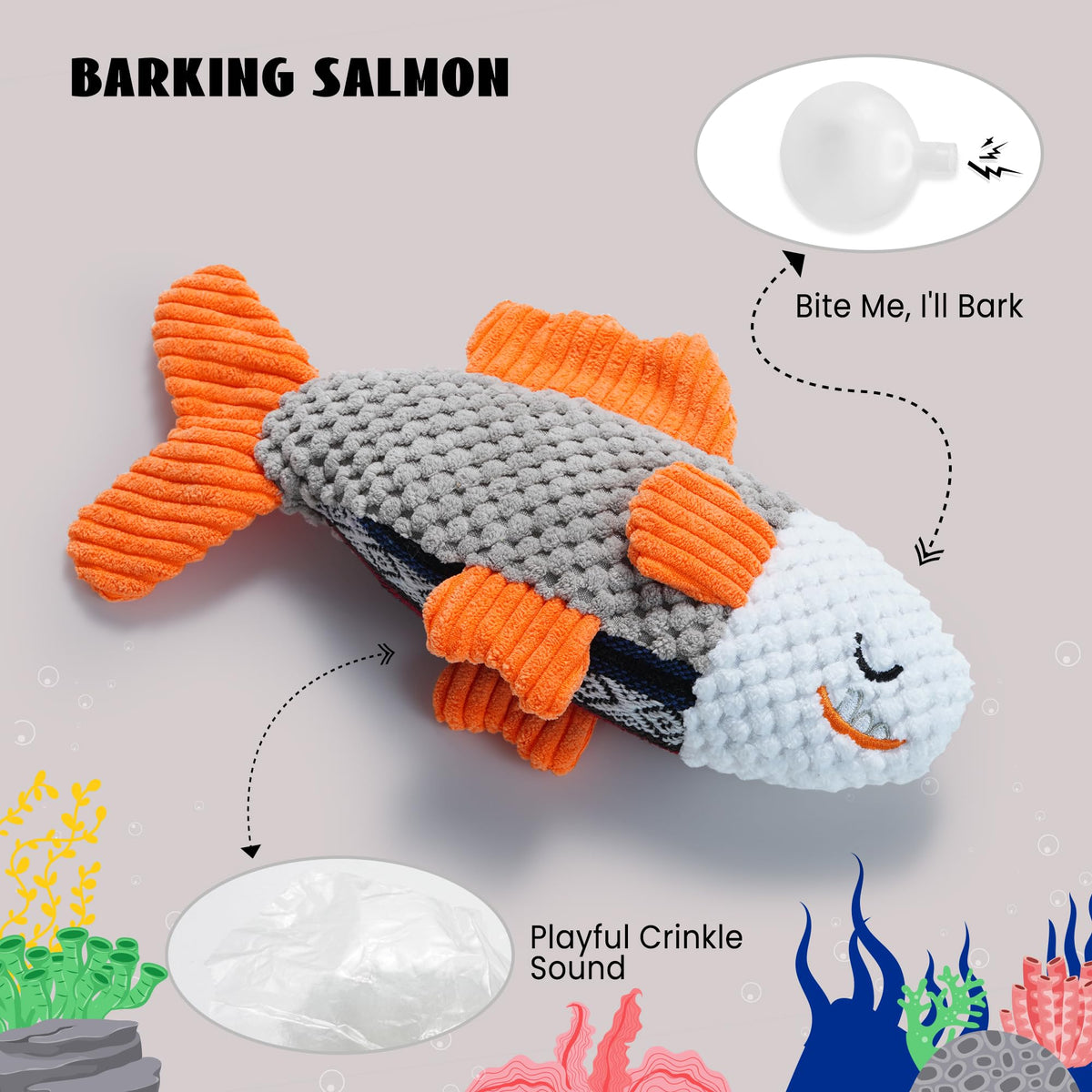 4 Packs Crinkle Squeaky Dog Toys H7603