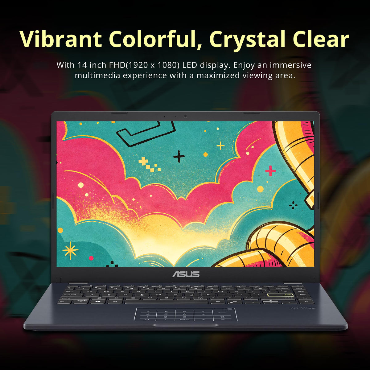 14" FHD Laptop, Intel Celeron N4500, 4GB RAM, 224GB Storage, Quiet Blue M23754