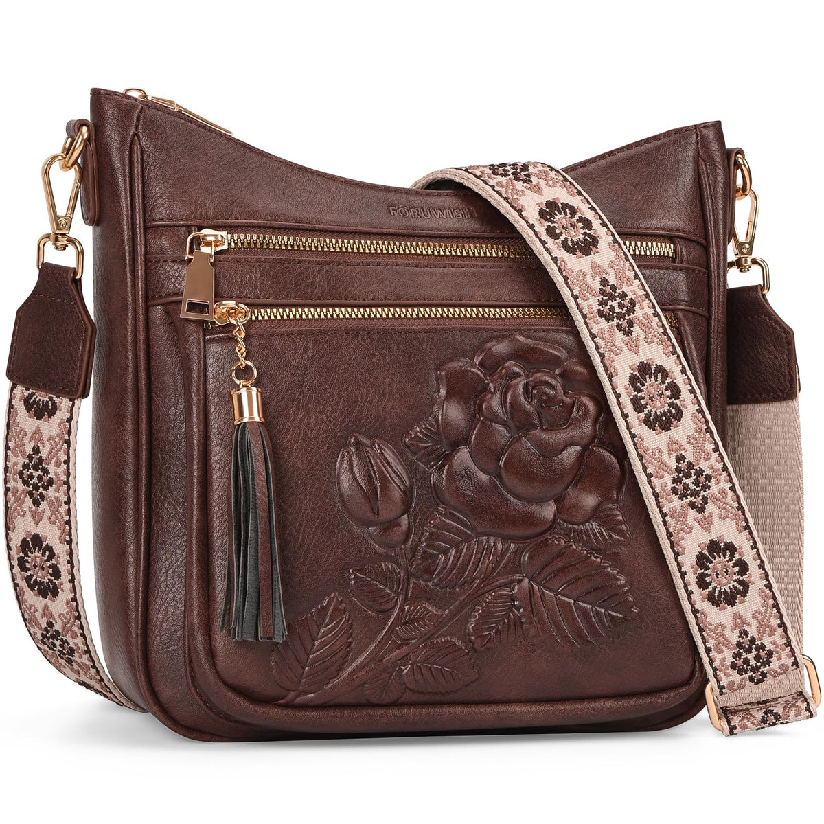 Vegan Leather Crossbody Bag W8805