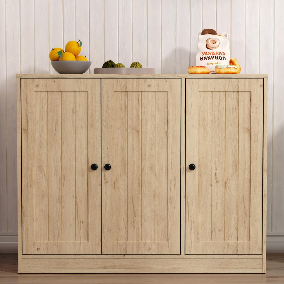 Buffet Cabinet with 3 Doors and Adjustable Shelf K10748