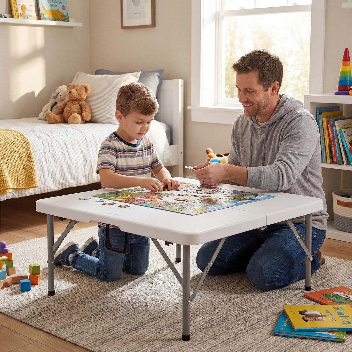 White Folding Card Table I597