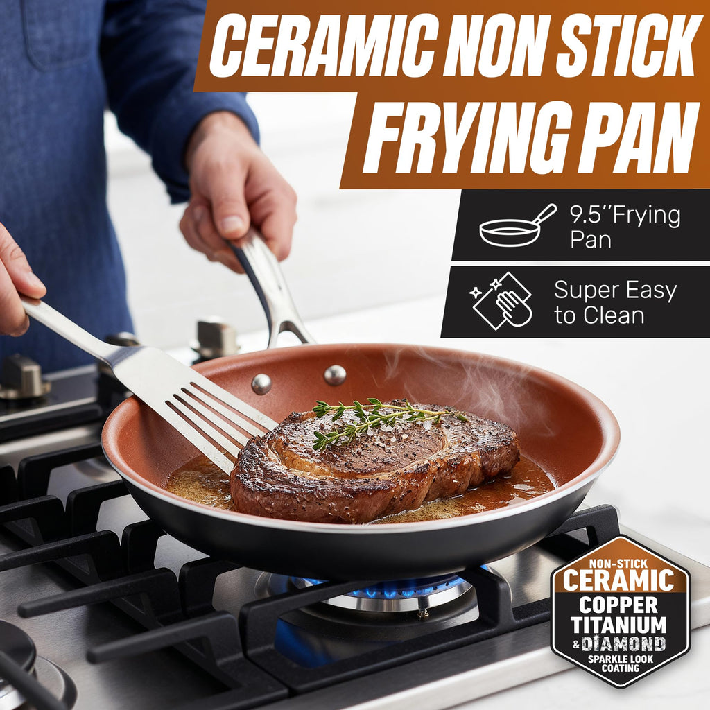 12 Pc Titanium Ceramic Nonstick Cookware Set V5403