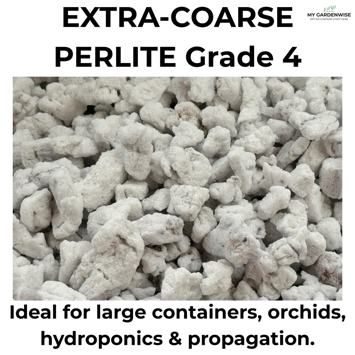 Perlite for Plants, Extra Coarse Grade 4 Horticultural Perlite, 3 quarts J6332