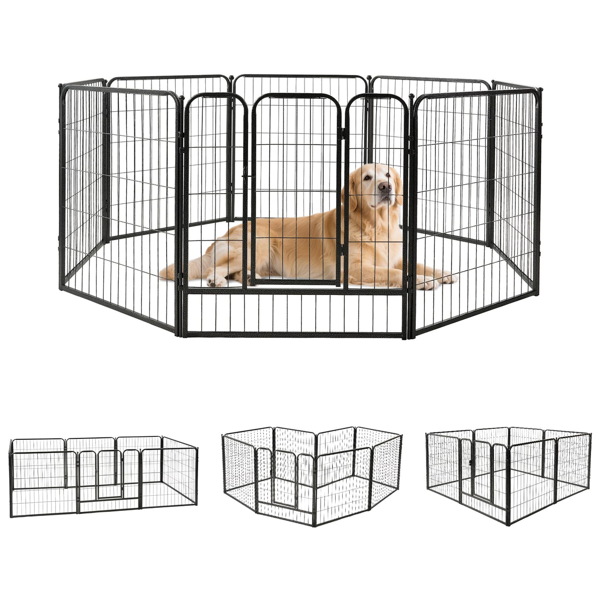 Heavy Duty 16 Panel Metal Pet Playpen Q75999