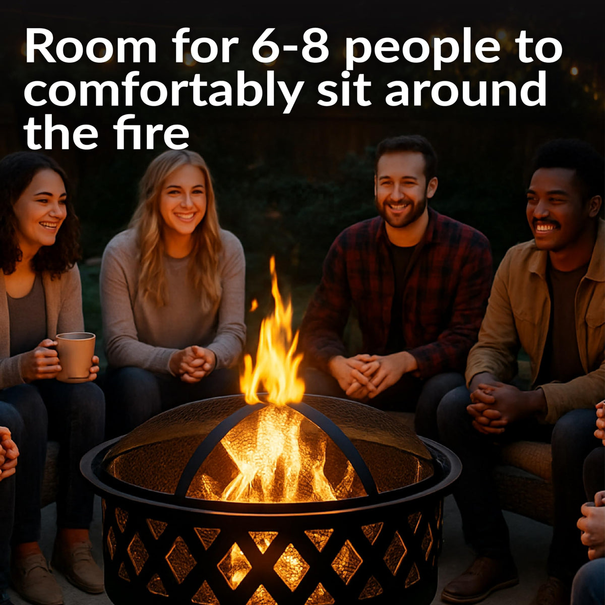 30" Round Wood Burning Outdoor Fire Pit A104