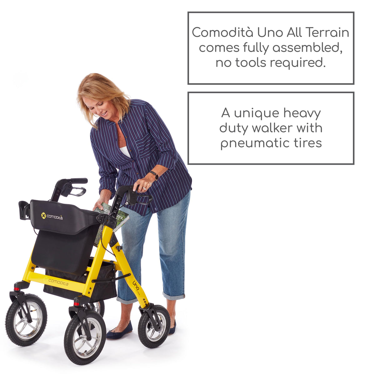 All Terrain Rolling Walker with Pneumatic Tires G7410